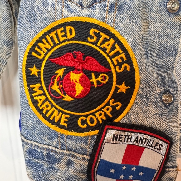 Boys Vintage Levi Jean Jacket Size 7 with Patches, GUC - Picture 8 of 12
